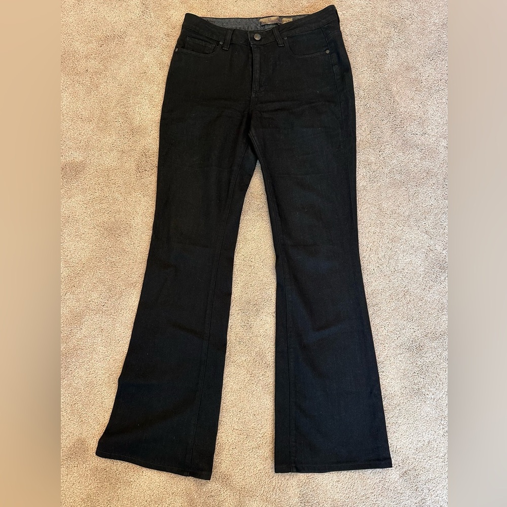 PAIGE Black Flare Wide Leg Jeans - 29